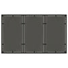 Schwarzer Gartentisch mit Glasplatte Marisela 150x90x75cm (Polyrattan)