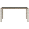 Grauer Gartentisch Marisela 150x90x75cm (Polyrattan)