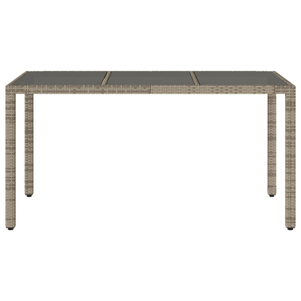 Grauer Gartentisch Marisela 150x90x75cm (Polyrattan)