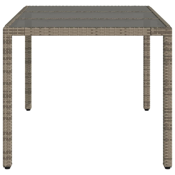 Grauer Gartentisch Marisela 150x90x75cm (Polyrattan)