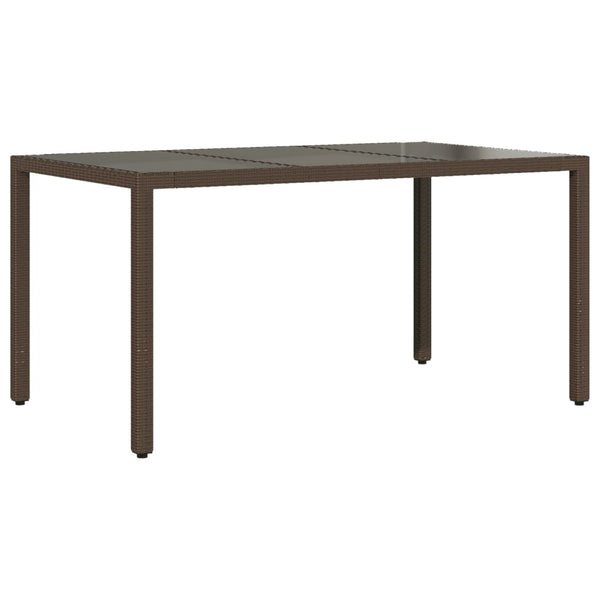 Brauner Gartentisch Marisela 150x90x75cm (Polyrattan)