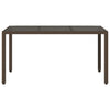 Brauner Gartentisch Marisela 150x90x75cm (Polyrattan)