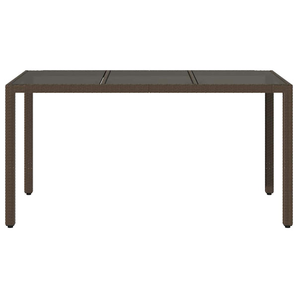 Brauner Gartentisch Marisela 150x90x75cm (Polyrattan)