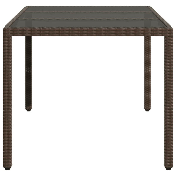 Brauner Gartentisch Marisela 150x90x75cm (Polyrattan)