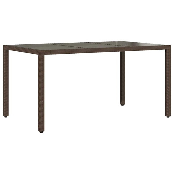 Brauner Gartentisch Marisela 150x90x75cm (Polyrattan)