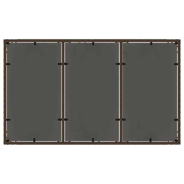 Brauner Gartentisch Marisela 150x90x75cm (Polyrattan)