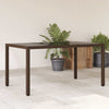 Brauner Gartentisch Marisela 150x90x75cm (Polyrattan)