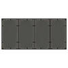 Schwarzer Gartentisch mit Glasplatte Rovelino 190x90x75cm (Polyrattan)