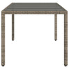 Grauer Gartentisch Rovelino 190x90x75cm (Polyrattan)