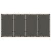 Grauer Gartentisch Rovelino 190x90x75cm (Polyrattan)