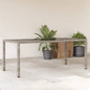 Grauer Gartentisch Rovelino 190x90x75cm (Polyrattan)