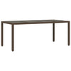 Brauner Gartentisch Rovelino 190x90x75cm (Polyrattan)