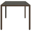Brauner Gartentisch Rovelino 190x90x75cm (Polyrattan)