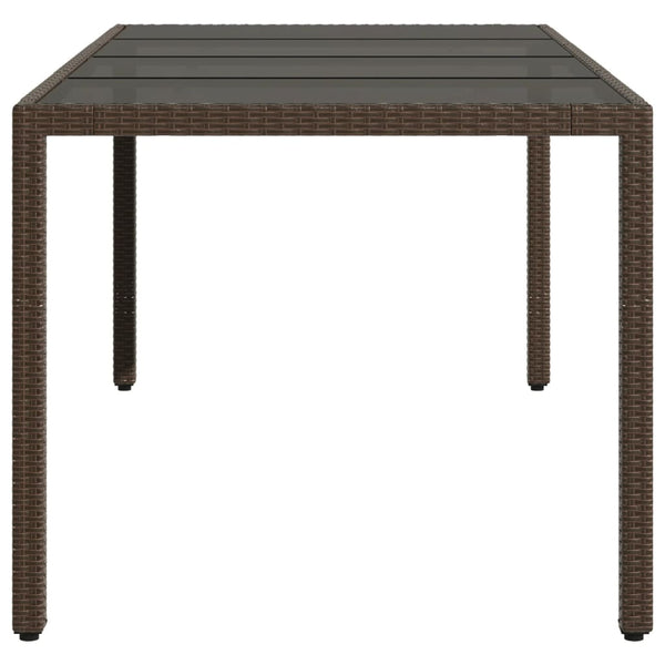 Brauner Gartentisch Rovelino 190x90x75cm (Polyrattan)