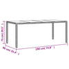 Brauner Gartentisch Rovelino 190x90x75cm (Polyrattan)
