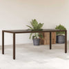 Brauner Gartentisch Rovelino 190x90x75cm (Polyrattan)