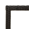 Schwarzer Gartentisch, Akazienholz-Tischplatte, Cutzonica 190x90x75cm (Polyrattan)