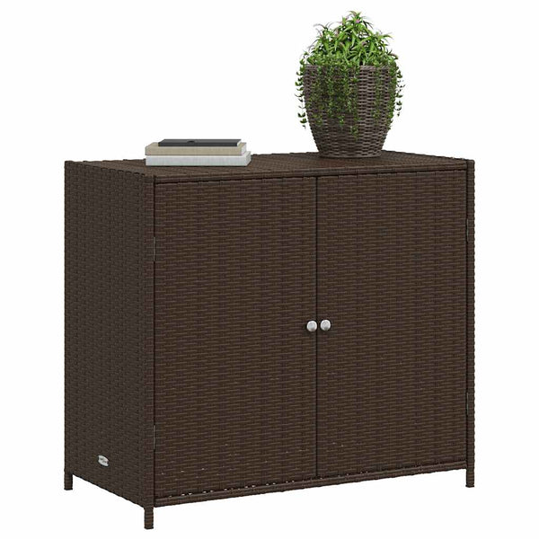 Brauner Gartenschrank Chioveanu 83x45x76cm (Polyrattan)