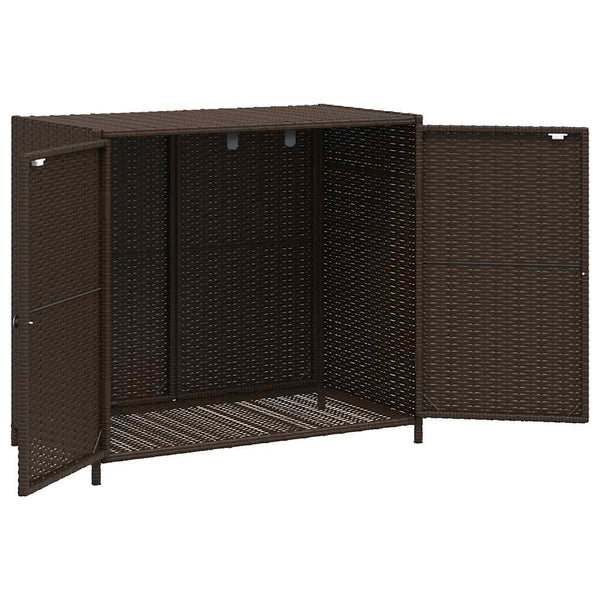 Brauner Gartenschrank Chioveanu 83x45x76cm (Polyrattan)