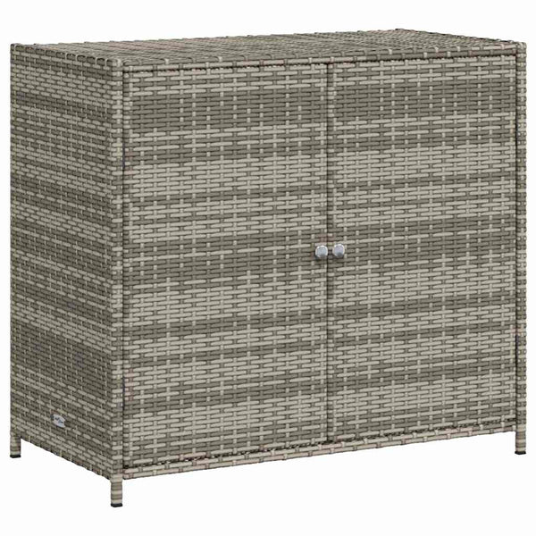 Grauer Garten-Aufbewahrungsschrank Chioveanu 83x45x76cm (Polyrattan)