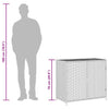 Grauer Garten-Aufbewahrungsschrank Chioveanu 83x45x76cm (Polyrattan)