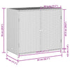 Grauer Garten-Aufbewahrungsschrank Chioveanu 83x45x76cm (Polyrattan)