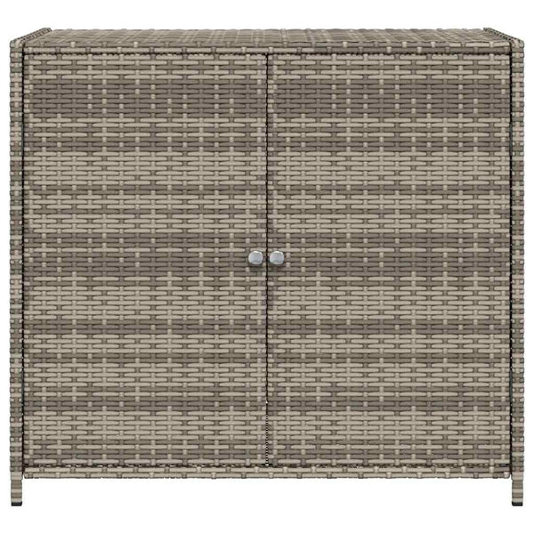 Grauer Garten-Aufbewahrungsschrank Chioveanu 83x45x76cm (Polyrattan)