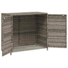 Grauer Garten-Aufbewahrungsschrank Chioveanu 83x45x76cm (Polyrattan)