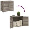 Grauer Garten-Aufbewahrungsschrank Chioveanu 83x45x76cm (Polyrattan)