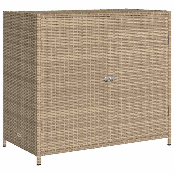 Beiger Gartenschrank Chioveanu 83x45x76cm (Polyrattan)