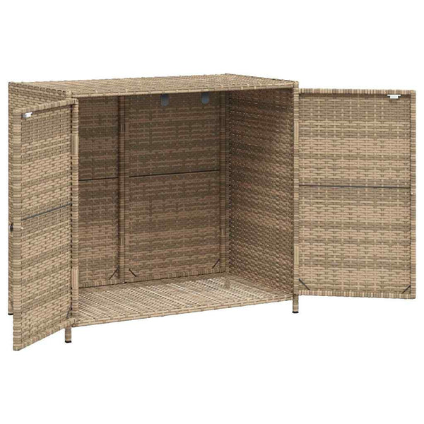 Beiger Gartenschrank Chioveanu 83x45x76cm (Polyrattan)