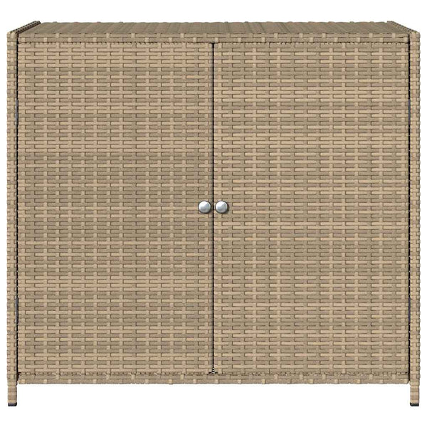 Beiger Gartenschrank Chioveanu 83x45x76cm (Polyrattan)