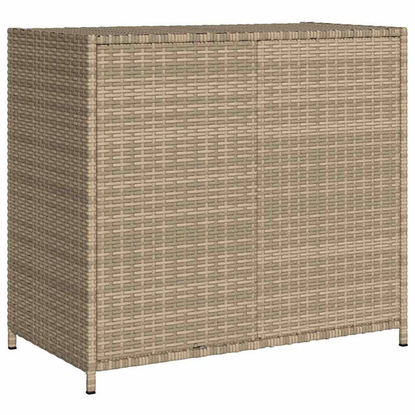 Beiger Gartenschrank Chioveanu 83x45x76cm (Polyrattan)