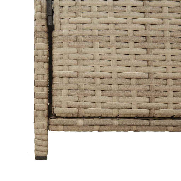 Beiger Gartenschrank Chioveanu 83x45x76cm (Polyrattan)