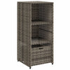 Grauer Gartenschrank Alecsandrina 50x55x115cm (Polyrattan)