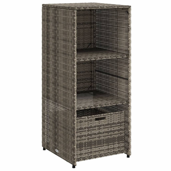 Grauer Gartenschrank Alecsandrina 50x55x115cm (Polyrattan)