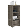 Grauer Gartenschrank Alecsandrina 50x55x115cm (Polyrattan)