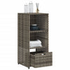 Grauer Gartenschrank Alecsandrina 50x55x115cm (Polyrattan)