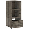 Grauer Gartenschrank Alecsandrina 50x55x115cm (Polyrattan)