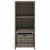 Grauer Gartenschrank Alecsandrina 50x55x115cm (Polyrattan)