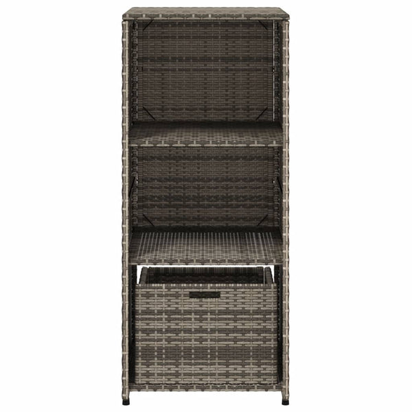 Grauer Gartenschrank Alecsandrina 50x55x115cm (Polyrattan)