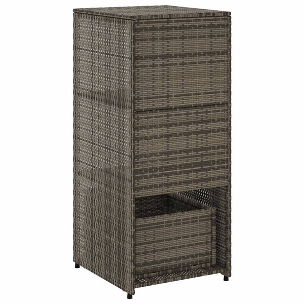 Grauer Gartenschrank Alecsandrina 50x55x115cm (Polyrattan)