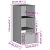 Beiger Gartenschrank Alecsandrina 50x55x115cm (Polyrattan)