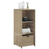 Beiger Gartenschrank Alecsandrina 50x55x115cm (Polyrattan)