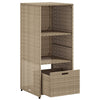 Beiger Gartenschrank Alecsandrina 50x55x115cm (Polyrattan)