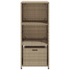 Beiger Gartenschrank Alecsandrina 50x55x115cm (Polyrattan)