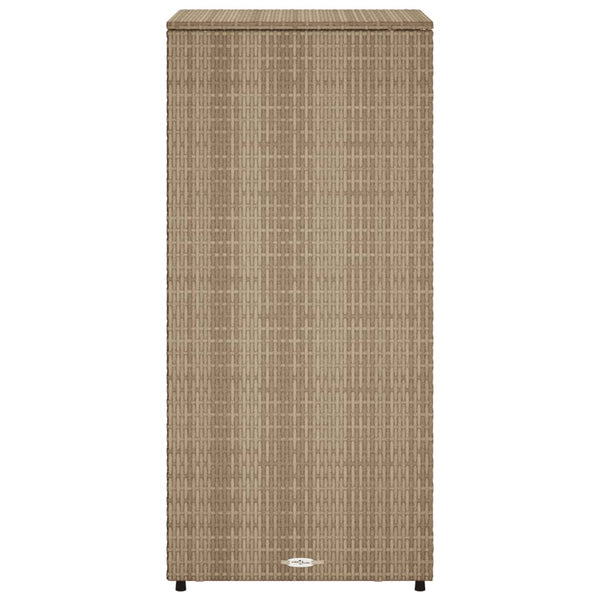 Beiger Gartenschrank Alecsandrina 50x55x115cm (Polyrattan)
