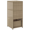 Beiger Gartenschrank Alecsandrina 50x55x115cm (Polyrattan)