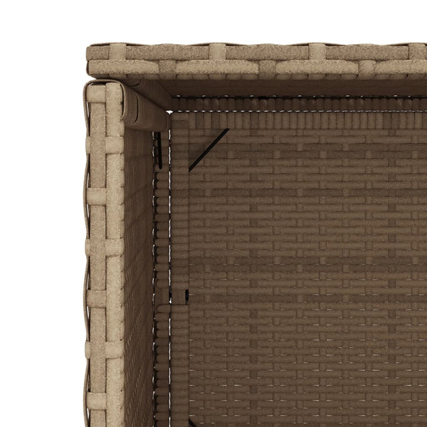 Beiger Gartenschrank Alecsandrina 50x55x115cm (Polyrattan)