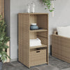 Beiger Gartenschrank Alecsandrina 50x55x115cm (Polyrattan)